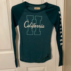 Hollister California Womens Long Sleeve Shirt Size XS Green
